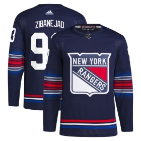 Adidas Maillot de Hockey New York Rangers Mika Zibanejad 2023-24 Navy Troisième Authentic - Homme